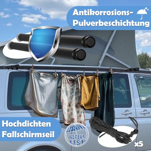 TOPOWN Camping Wäscheleine Kederschiene für VW California T5 T6 T6.1 (Beach/Coast/Ocean), Camping Wäscheleine für VW California, Camping Wäscheleine für California T6 T6.1, zubehör für VW T5 T6