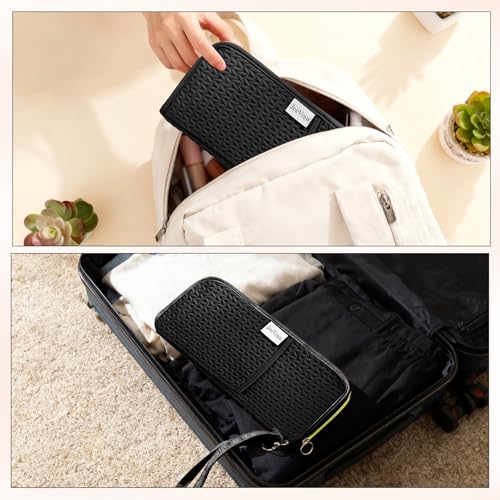 Bolsa organizadora para herramientas de cabello negra miniatura 6