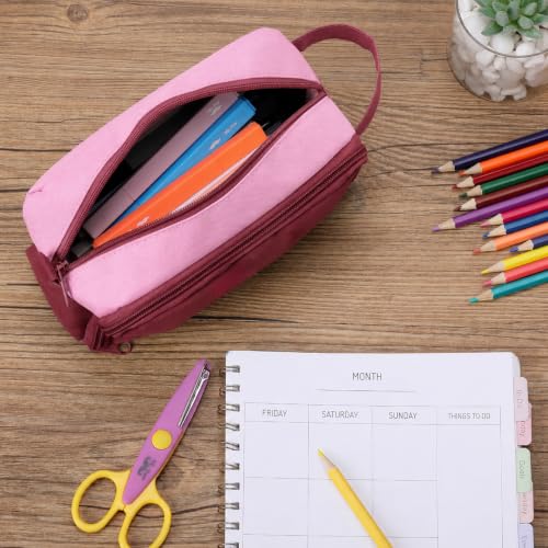 Image of Mr. Pen- High Capacity Pencil Case, Large Pencil Pouch with 3 Compartments and 2 Pockets, Large Pencil Bag with Smooth Zipper, Cute Pencil Case Pouch Organizer, School Supplies for Teens