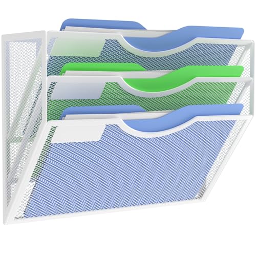 Kuntine.B Wall File Organizer Office Hanging Magazine Holder Wall File