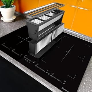 KKT KOLBE Piano cottura a induzione con cappa integrata | 638 cbm/h | 60 cm | piano cottura a induzione | 7,4 kW | 4 zone | 9 livelli | senza cornice | IND600DRAFT