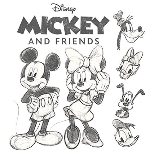 Disney Mickey and Friends Sketches Logo Girls Standard T-Shirt2