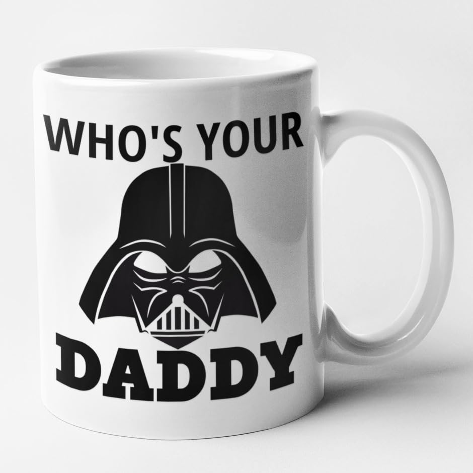 Who's Your Daddy Mug Funny Star Wars Novelty Darth Vader Birthday Christmas Gift Printed Coffee and Tea Ceramic Mug- 320 ML Ceramic Coffee Mug 2100