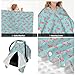 Muishi Pink Flamingo On Blue Baby Car Seat Canopy Nursing Cover for Newborn Car Seat Breastfeeding Covers Blanket Newborn Shower Gift