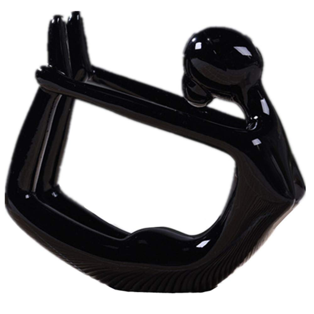 Sculptures,Resin Girl Yoga Figurines Abstract Lingdong Black Yoga Pose Woman Model Statue Miniatures Statuette Desktop Ornaments Crafts For Office Home Decor