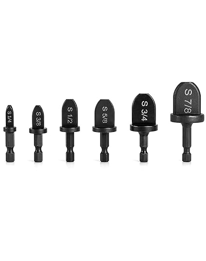 AASONS HVAC Repair Kit Air Conditioner & Refrigeration Flaring/Swaging Expansion Manual Tube Expander Soft Copper/Aluminum Pipe Tool Drill Hex Shank Set Contains 1/4'', 3/8'', 1/2'', 5/8'', 3/4