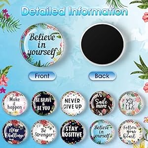 Weewooday 10 Pieces Inspirational Fridge Magnetic Motivational Glass Refrigerator Magnets Locker Decorative Quote Kitchen Magnets Affirmation Decor Accessories(Charming Pattern) Weewooday 10 Pieces Inspirational Fridge Magnetic Motivational Glass Refrigerator Magnets Locker Decorative Quote Kitchen Magnets Affirmation Decor AccessoriesCharming Pattern
