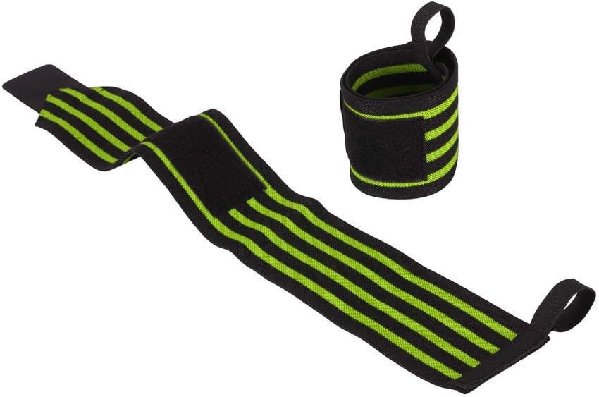 AJ KAPDE WALA Weightlifting Wrist Support Wraps, 18-Inch Elastic Gym Band, Black and Green Stripes,Wristband for Men and Women (1 Pair)-image-25