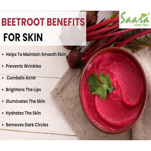 Image of Beetroot Face Mask, 50g, For Brighter Skin Tone, Helps In Anti - Ageing & Natural Pink Blush, Natural Face Pack For all Skin Type, (Pack of 1 X 50gm)