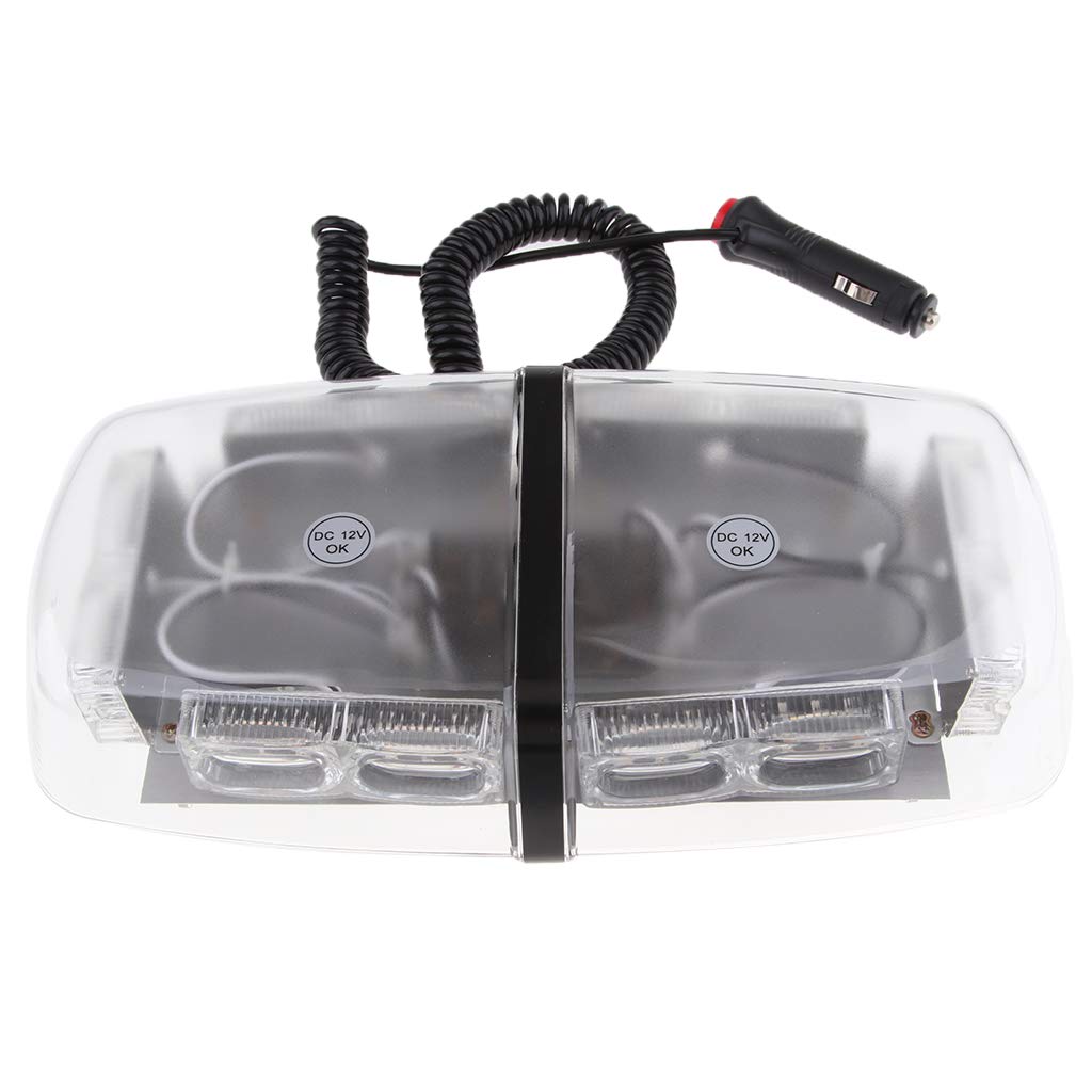 D DOLITY LED Car Roof Flashing Strobe Emergency Light - Amber Beacon Warning Lights with Suction Cups for Cars, Trucks