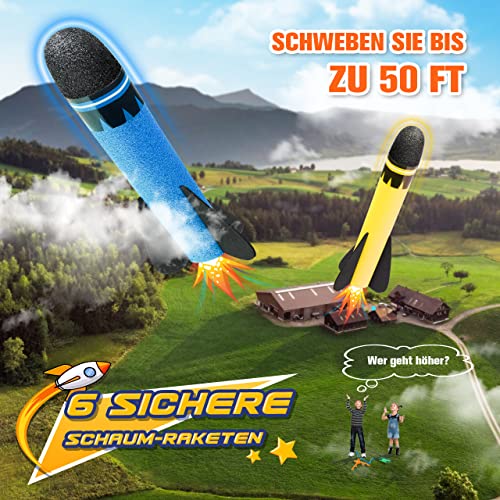DejaNard Spielzeug ab 3-12 Jahre Junge, Outdoor Spiele für Kinder Raketen Spielzeug Ostergeschenke Kinder Mädchen Junge 4-12 Jahre Gartenspielzeug Draußen Spiele ab 4 5 Jahren