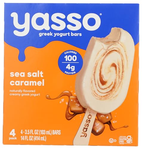 YASSO Sea Salt Caramel Frozen Greek Yogurt Bar 4 Count, 14 FZ