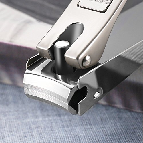 Nagelknipper voor dikke nagels, professionele nagelknipper met catcher, premium roestvrijstalen tondeuse, scherpe en… - Afbeelding 4
