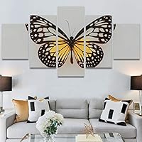 SIGNWIN 5 Panel Canvas Wall Art Open Wings for Home Decorations Ready to Hang - 60