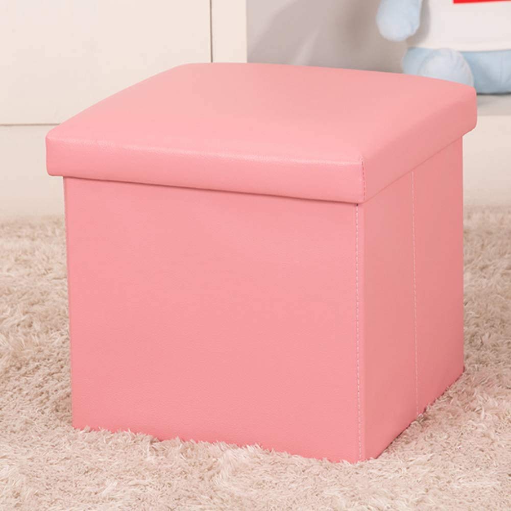 Repose-Pieds Pliable : fini le désordre avec ce pouf coffre rose cube