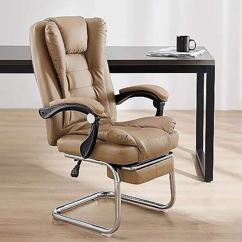 Silla de oficina de piel sintética con respaldo alto con soporte lumbar y reposabrazos, ideal para el hogar, juegos y pequeños trabajos de oficina - t & Sle