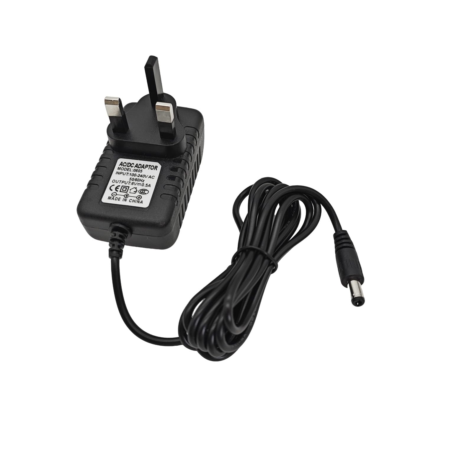 JZK 6V 0.5A Power Supply, 6 V 500mA Adapter, Battery Charger for Child's Electric Car, Children's Electric Motorbike, Kids' Motorcycle, Ride-on Toy, Quad Bike, Sports Car, and other 6V devices