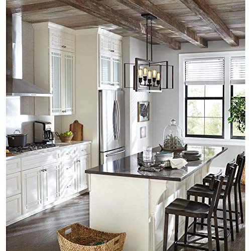 Home Decorators Collection Palermo Grove Collection 5-Light Black Gilded Iron Linear Chandelier #TOP5