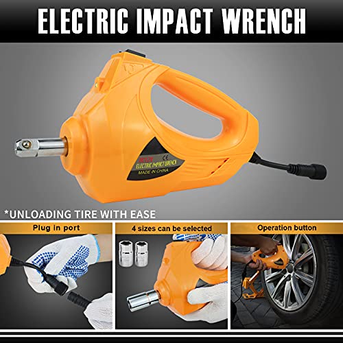 Image of E-HEELP Electric Scissor Car Jack Kit 3 Ton 12V with Impact Wrench, 6600 lb
