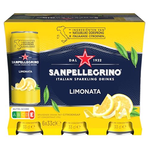 San Pellegrino Refresco Naturali Limón, Pack 6 Latas de 33cl