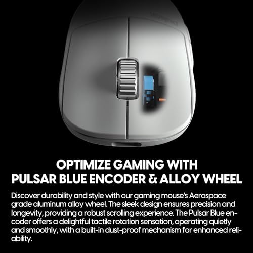 Image of Pulsar Gaming Gears - X2A eS Wireless Gaming Mouse, Limited Edition, Ambidextrous, Optical Switch, OLED Display, Driverless, PAW3395 Sensor, 100H Battery, 4K dongle Included (Medium, White)