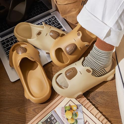 Hrtesus Capybara Slippers for Women Men, Cute Funny Kawaii Slides, Anti Slip Cloud Slippers for Summer2