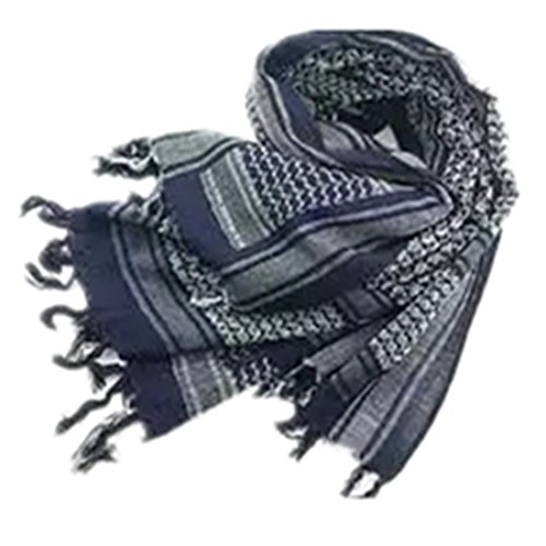 Lovelyee 100% Cotton Military Shemagh Tactical Desert Keffiyeh Head Neck Scarf Arab Wrap (#Navy)