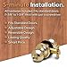 Copper Creek Entry Door Knob – Keyed Entry Handle with Lock and Key, ANSI Grade-3 Certified, DIY-Friendly Install for Interior and Exterior Entrance Doors – Polished Brass (1 Pack)