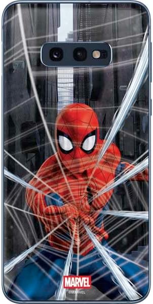 Skinit Decal Phone Skin Compatible with Galaxy S10e - Officially Licensed Marvel Spiderman Web Throw Design