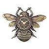 Veronese Design 10 14 Steampunk Bee Clock Cold Cast Resin Antique Bronze Finish Wall Sculpture Room Decor