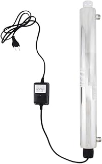 CGOLDENWALL Esterilizador de agua ultravioleta 10 GPM Purificador de agua UV 35W SS304 Purificación de agua de acero inoxidable con capacidad de 2.810L SEV-5925