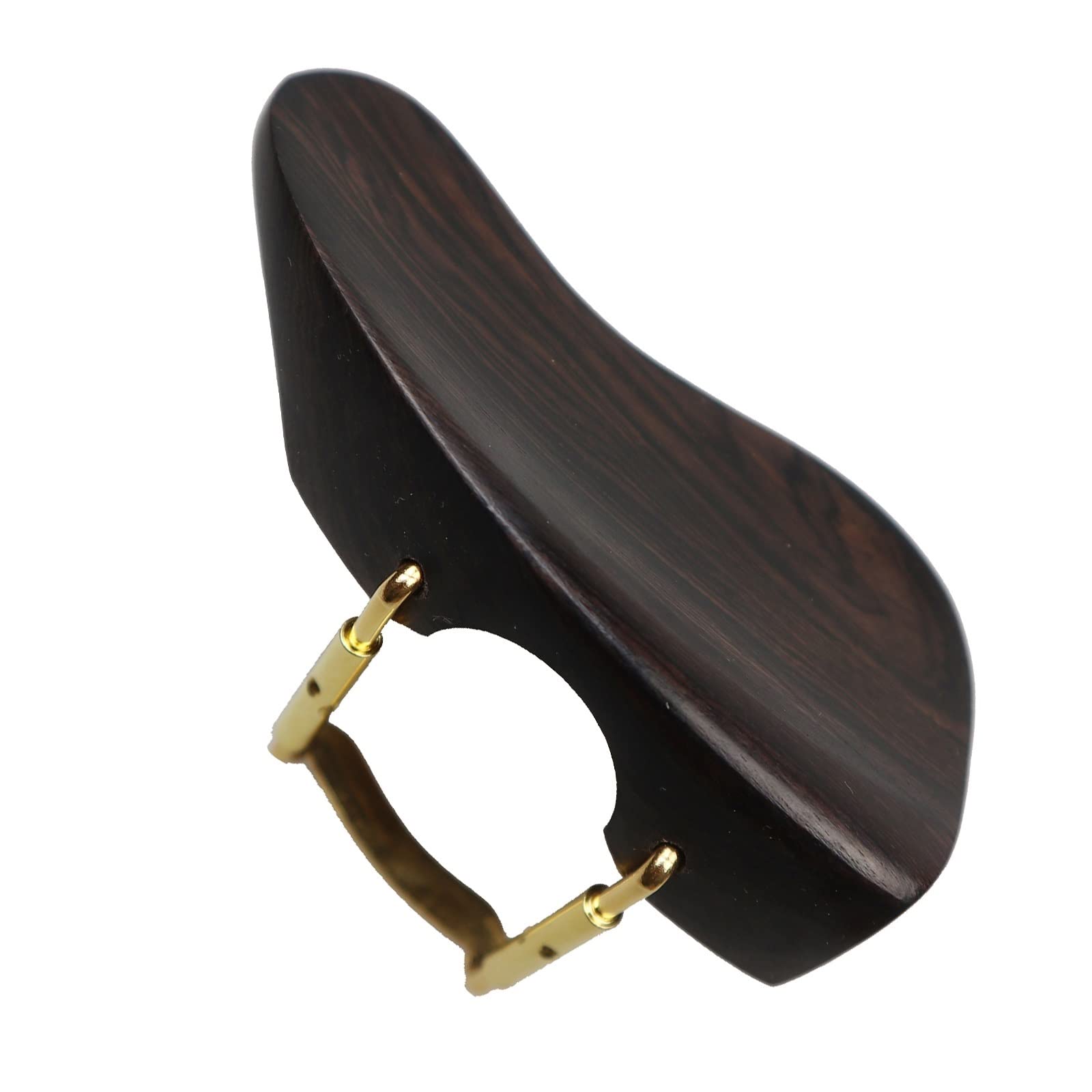 Mentoniera per Violino in Legno di Ebano 1 Pz Poggiamento per Violino A Grandezza Naturale 4/4 con Staffa A Vite per Morsetti Dorati Principiante Accessori per Violino