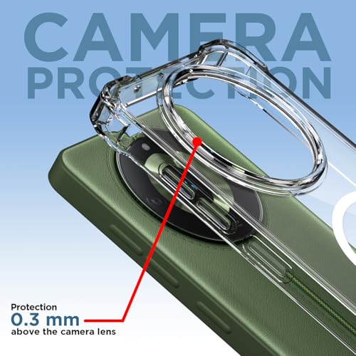 Image of Outlouders Back Cover for Realme 11 Pro / 11 Pro Plus 5G / Narzo 60 Pro 5G Mag-Safe Transparent PC + TPU Bumper Case with Magnetic Support Shockproof Protection (Transparent Mag-Safe)