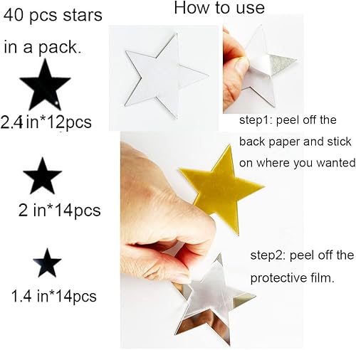 Miniatura 10 de 24 calcomanías de pared acrílicas con espejo hexagonal plateado con adhesivo artístico, papel satinado, dormitorio de bebé, niños, hogar, decoración