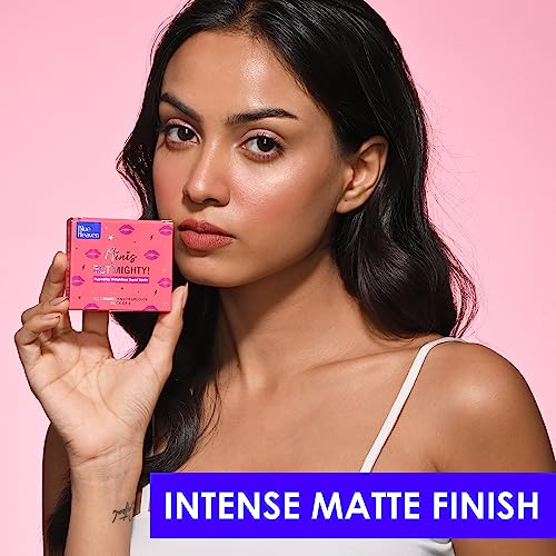 Image of Blue Heaven Minis But Mighty Hyperstay Weightless Liquid Matte Lipsticks For Women, Majestic Diva Bright Shade Kit- Pack of 8 | Long Lasting | Smudgeproof, 6ml
