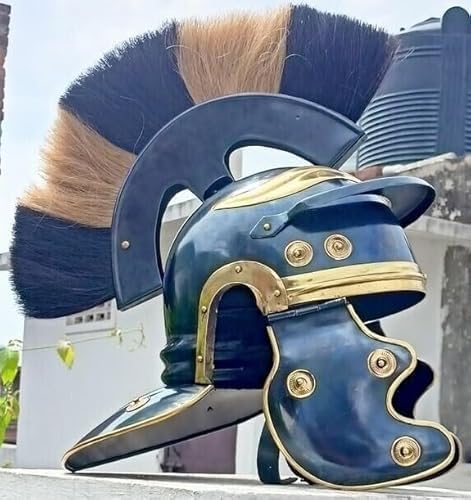 ebas Roman Centurion Imperial Gallic Helmet, Large Size, Blackened Reproduction