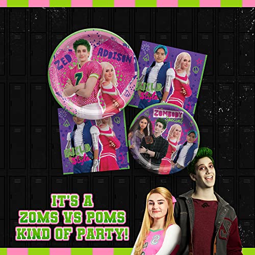 Amscan Zombies 2 Party Dinnerware For 8 Guests - Birthday Parties Paper Disposable Set - Dinner & Dessert Plates, 16 Beverage & Luncheon Napkins - Kids Teen Decorations Zombie Movie Musical #TOP4