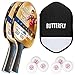 Butterfly Timo Boll 2 x Gold Tischtennisschläger + Tischtennishülle + 2 x 3*** ITTF G40+ Tischtennisbälle | Tischtennis Wettkampfschläger Set Tischtennisschlägerset