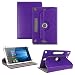 Produktbild NAUC Tablet Tasche für Captiva Pad 10 3G Plus mit Ständerfunktion Hülle Schutztasche Schutzhülle Stand Tasche Etui Cover Case 360° drehbar, Farben:Lila