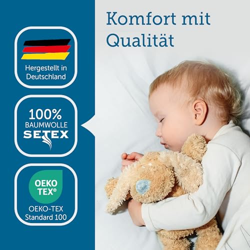SETEX Molton Matratzenschutz, 200 x 200 cm, Eckgummis, 100% Baumwolle, Basic, Naturfarben 1607200200001001 – Ansicht 4