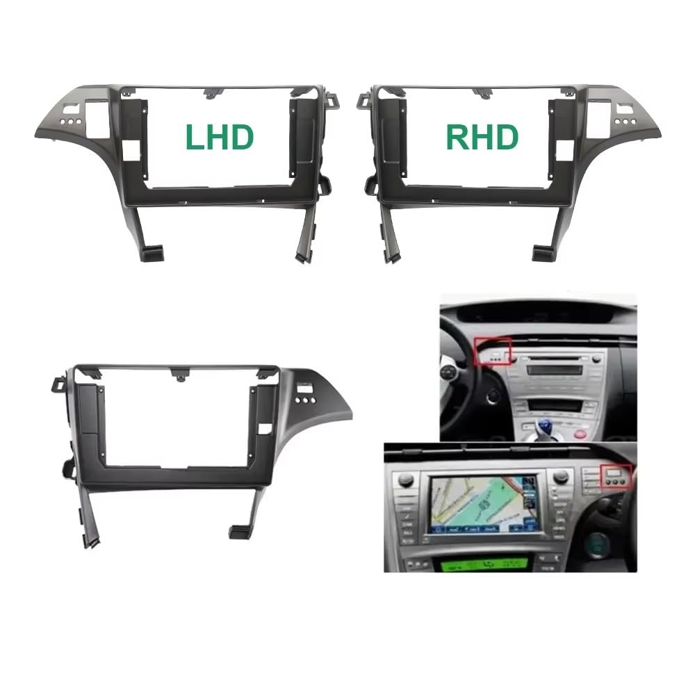 Radioblende Set 10 Zoll Für Toyota Für Prius 30 2009-2015 Auto Rahmen Fascia Adapter Android Radio Dash Fitting Panel Kit Radioadapter(Russian SRI Lanka)