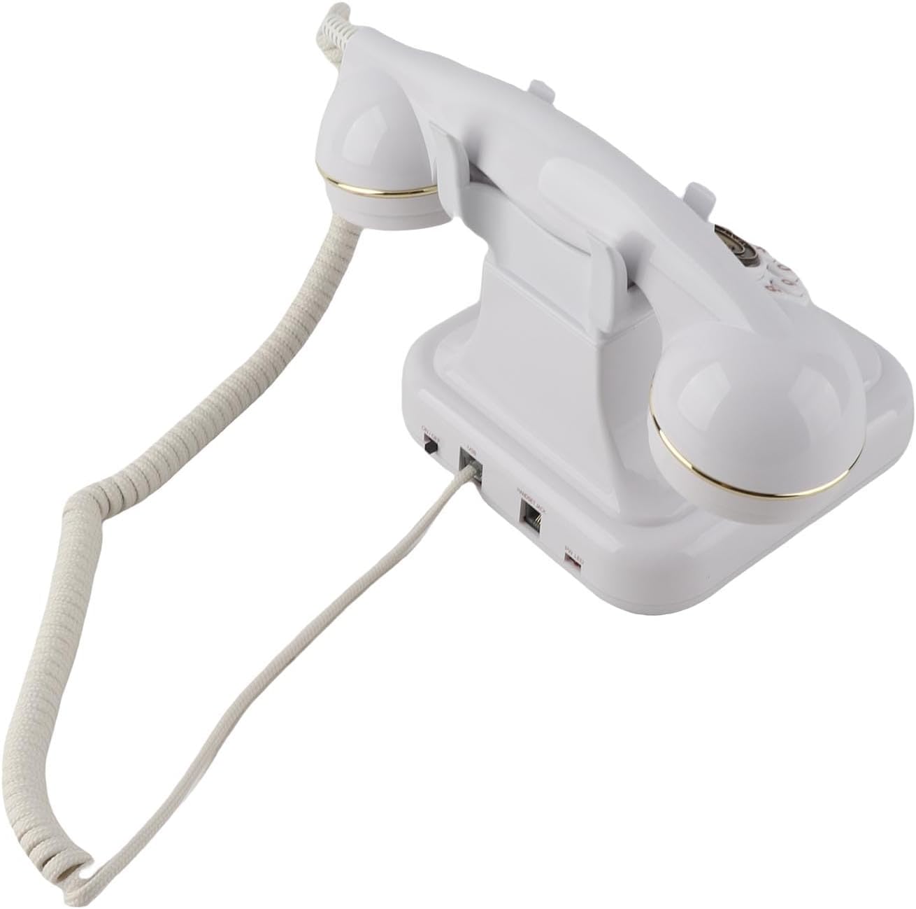 Vintage Telephone Retro Landline Sound Guestbook Function Decorative Desk Phone for Home Wedding Party ABS Material 8GB Memory