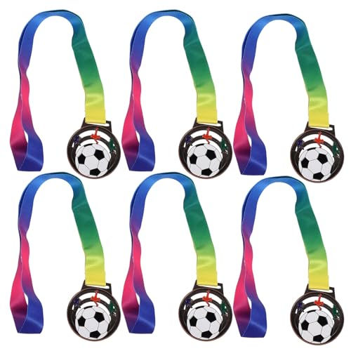 Medallas de fútbol de metal con acabado de cobre elegante para torneos y trofeos