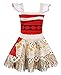 AmzBarley Moana Vaiana Disfraz Costume Niña Bebe, Princesa Disfraz Vestido Niña Traje Adventure Infantil para Carnaval Halloween Cosplay