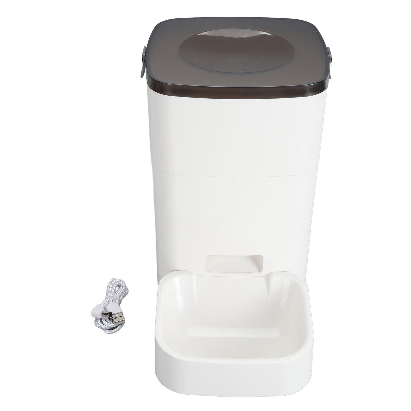 Kketeopt Automatic Pet Feeder Large Capacity Smoother Food Delivery for Home (White)