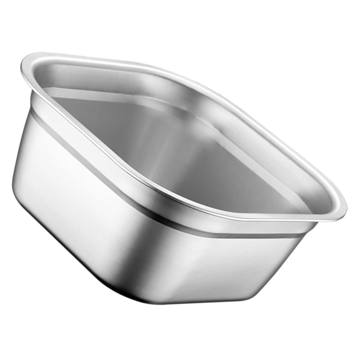 Bassine acier inoxydable carrée grand bol profond lavable et polyvalent pour cuisine