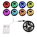 ruiruiNIE 4,5 V wodoodporna 5050 RGB zasilana bateriami 30 LED/m elastyczna taśma światło zestaw podświetlenia telewizora