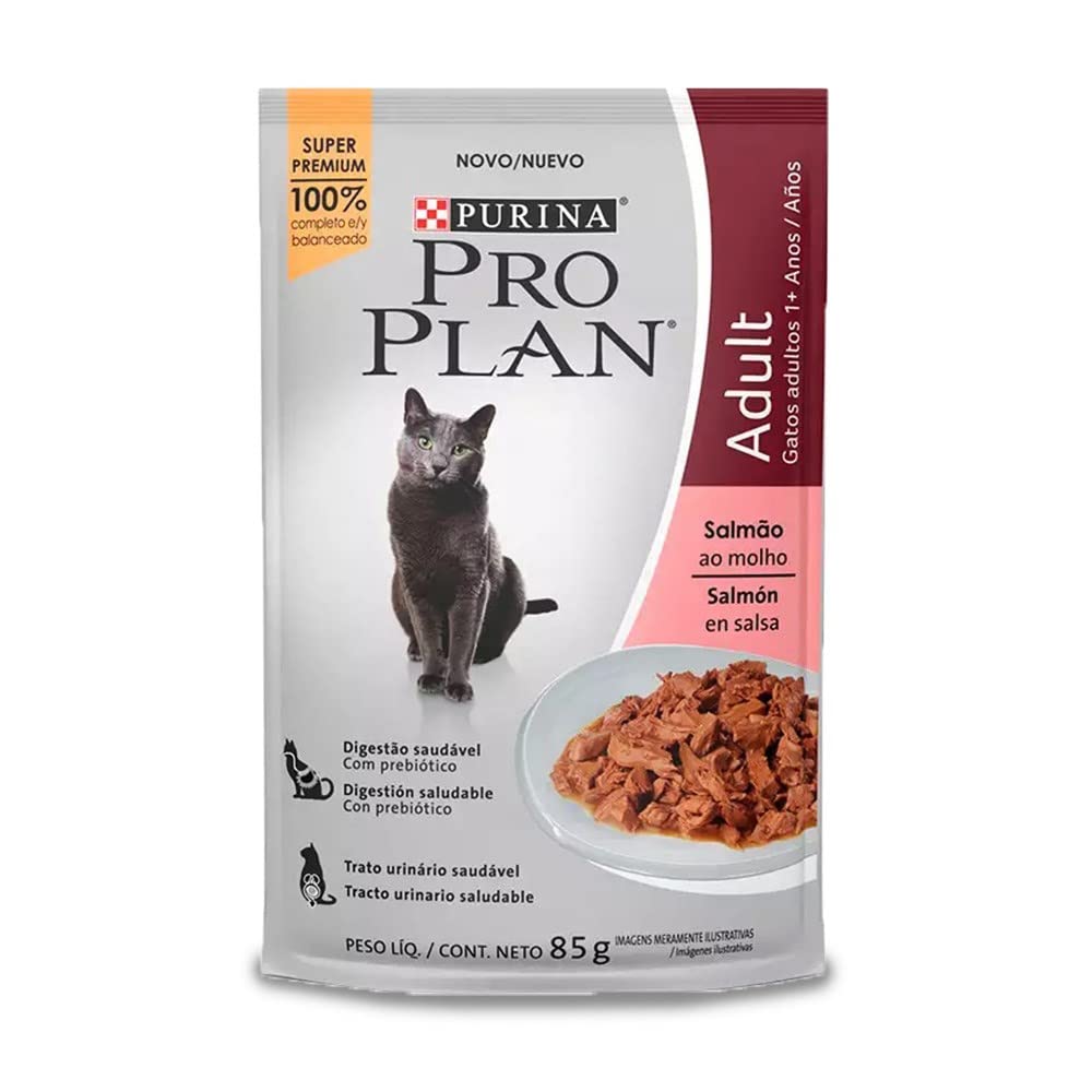 Purina Ração Úmida Proplan Para Gatos Sachê Sabor Salmão - 85G