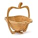 Aolity Cestino per Uova, Cestino Pieghevole in Legno a Forma di Mele Cesto portaoggetti da Cucina Frutta Verdura Cesto portaoggetti Utensili da Cucina Centrotavola Decorativo