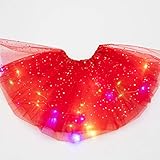 Materiales: tutú de ballet con luces LED, hecho de materiales de alta calidad, con colores vibrantes en T, suave y cómodo de llevar.